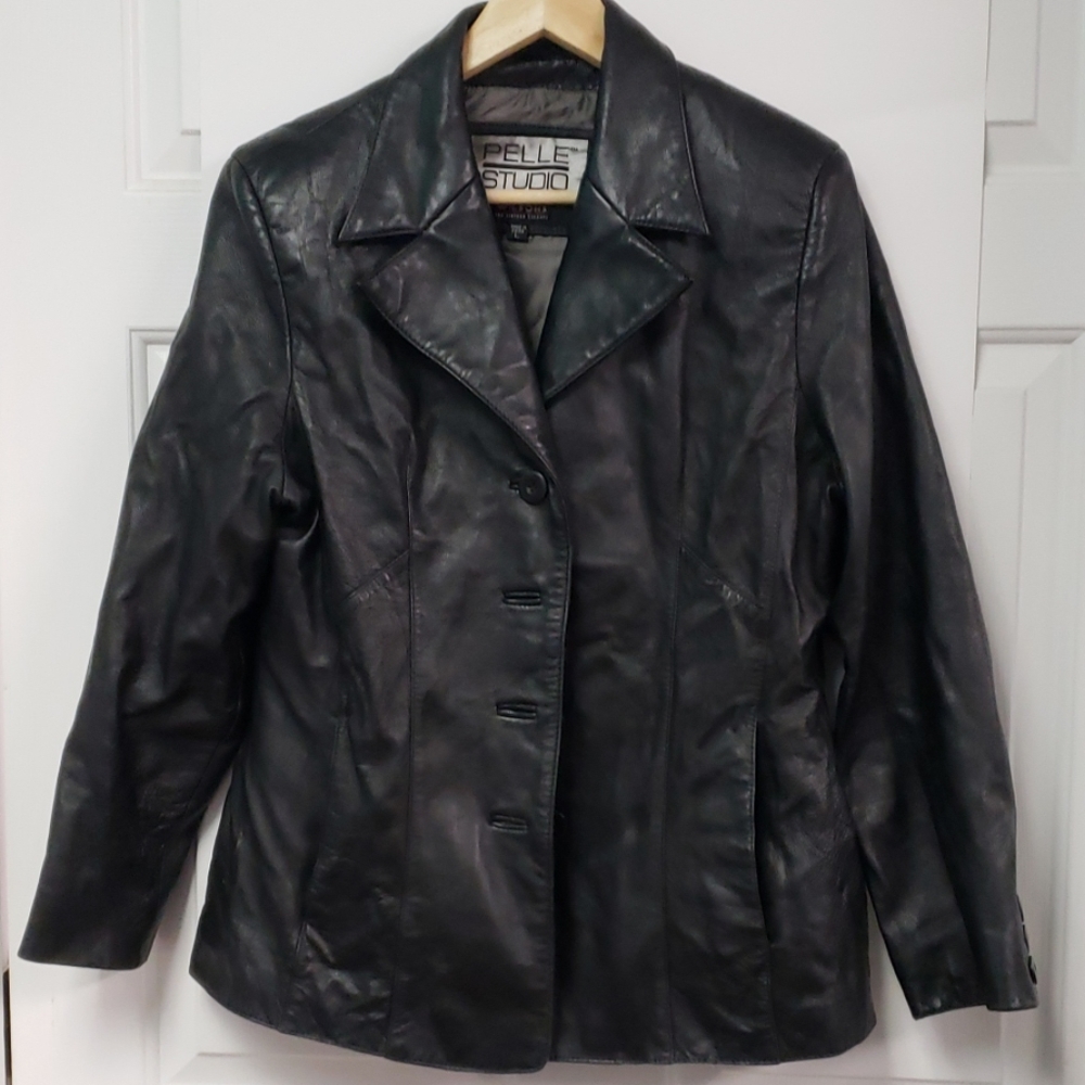 Pelle Studio Wilson's Black Leather Jacket Size L